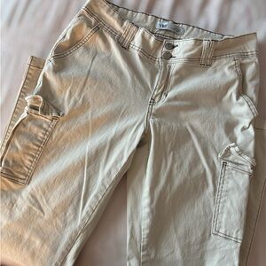 YMI Light Cream Cargo Pants with Pocket Details